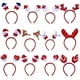 thumbnail image 2 of SUSUchens 12 piezas de diadema navideña con cuernos de alce y lazo, antideslizante, decoración navideña, para adultos y niños, linda banda para el cabello con astas de Navidad, accesorios para el, 2 of 8