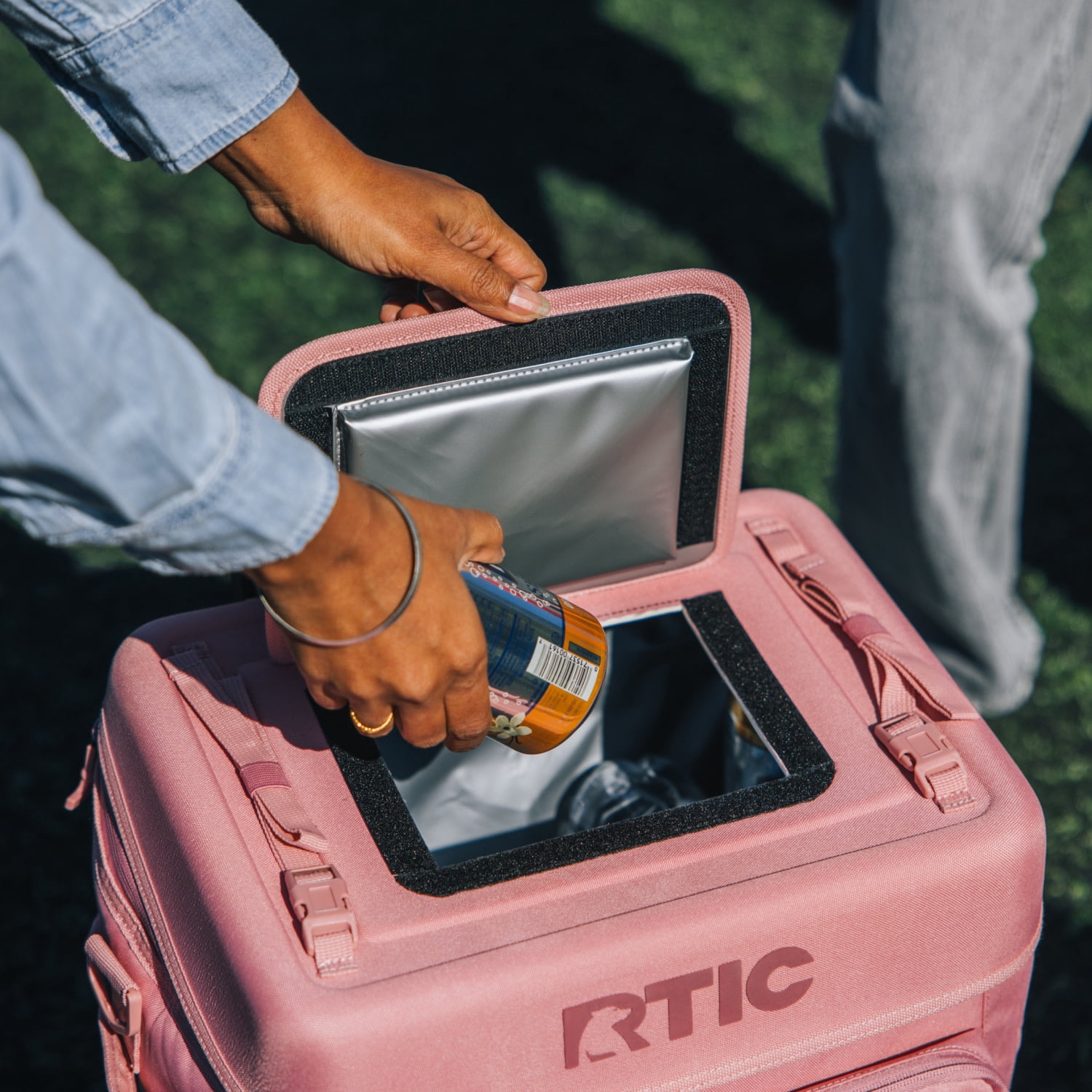 RTIC 40-Can, 21 Qt, Collapsible Wheeled Cooler with Bottle Opener, Lavender
