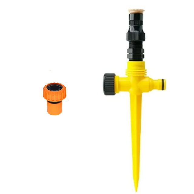 Système d'Irrigation Automatique Rotatif à Angle Complet, Arroseur de Jardin, Terrasse avec Adaptateur de 1 Pouce