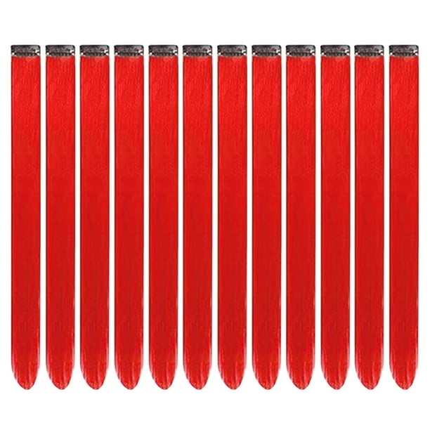 Extensiones de cabello de colores para niños con clip fijo para un uso fácil, no se aflojan fácilmente, ideal para uso diario en fiestas.