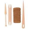 thumbnail image 2 of 1 Set Wood Hand Loom Stick Set Wooden Knitting Needle Home Rope Knitting Kit, 2 of 9