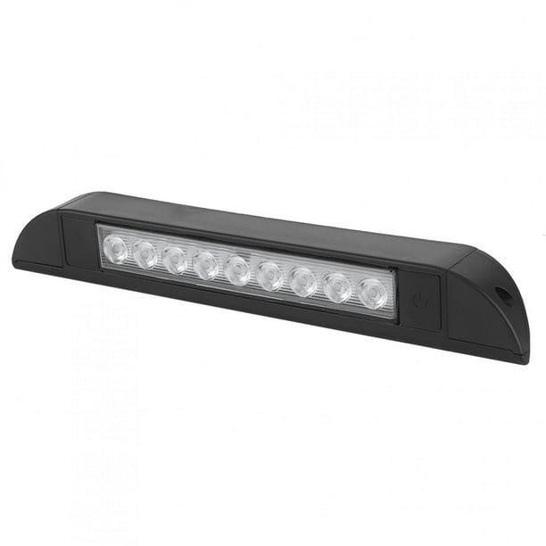 Tira de luz LED para interior de coche, barra de luz, 9 cuentas de lámpara LED, resistente al agua, 4,5 W, con interruptor de encendido/apagado