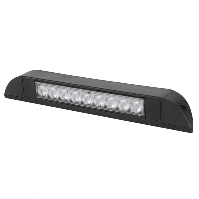 Tira de luz LED para interior de coche, barra de luz, 9 cuentas de lámpara LED, resistente al agua, 4,5 W, con interruptor de encendido/apagado