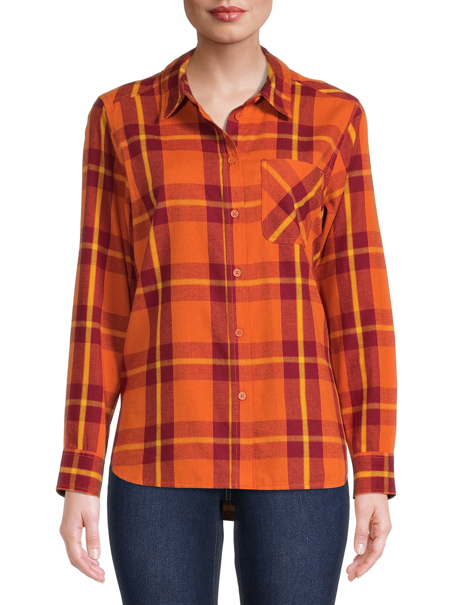 Time and Tru Women's Flannel Shirt - Walmart.com