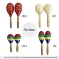 thumbnail image 3 of Wooden Sand Hammer, One Pair Hand Painted Patterns Striped Maracas Beginner Instrument for Rhythm Development, for Family and Friends, 3 of 7