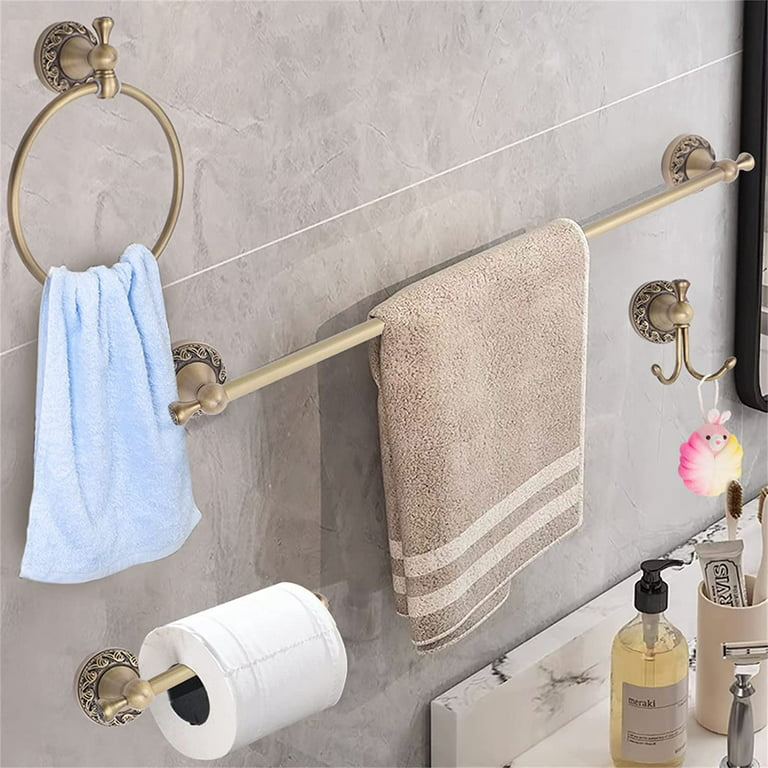 Traditional Brass Towel Ring, Bathroom Towel Holders