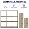 thumbnail image 4 of Favory 9 Cube Storage Organizer, 3 Tier Stackable Mdf Wood Bookcase, Open Storage Display Bookshelf, Storage Cabinet for Living Room, Bedroom, Home, Office,Apple pattern, 4 of 9
