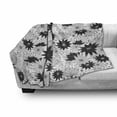 thumbnail image 2 of Grey Soft Flannel Fleece Throw Blanket, Illustration of Old Fashion Various Size Spiral Vintage Flowers Urban Design, Cozy Plush for Indoor and Outdoor Use, 50" x 60", White Black, by Ambesonne, 2 of 5