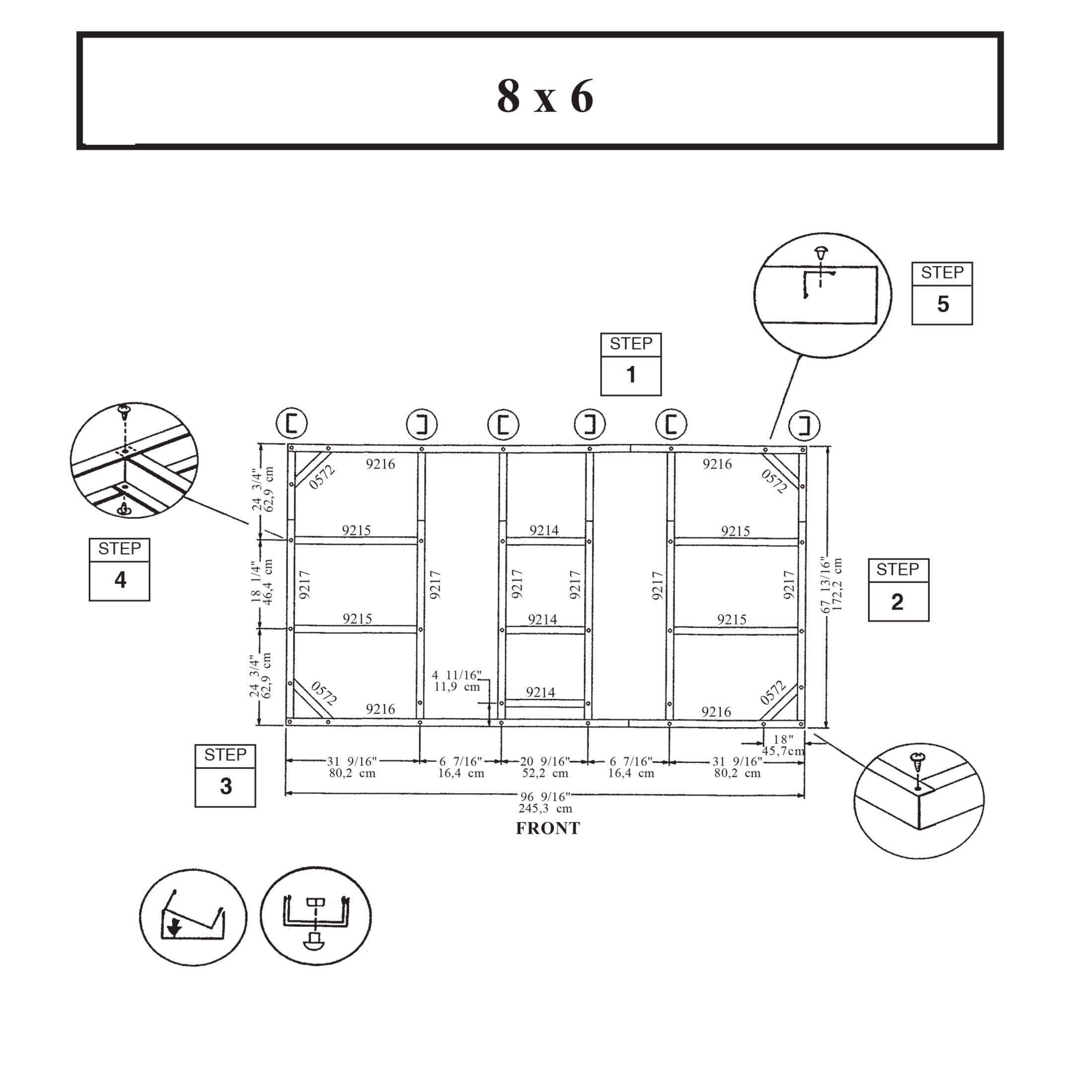 Arrow Grey Shed Base Kit