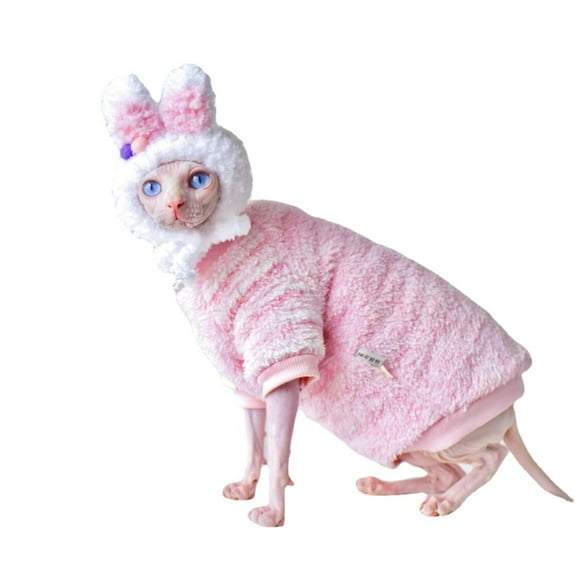 Chandail d'Hiver pour Chat Sphynx Vêtements Mode Doux Vêtements Confort Épaissis Tenues pour Chat Sans Poils