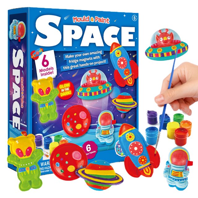Painted Set Hand-painted Graffiti Mold Plastic Cosmic Pattern Plaster Painting Mould for Student