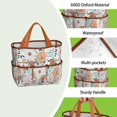 thumbnail image 4 of Garden Tool Bag,Pioneer Flower Floral Print Pattern Garden Tool Organizer,Garden Gifts,Waterproof Multi-Pocket Garden Tool Storage 11.8x5.5x11.4 Inch(Tools NOT Included), 4 of 6