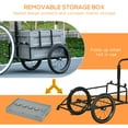 thumbnail image 4 of Aosom Bicycle Cargo Trailer Bike Wagon with Removable Storage Box, Grey, 4 of 10