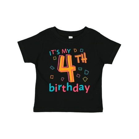 

Inktastic It s My Fourth Birthday Gift Toddler Boy or Toddler Girl T-Shirt