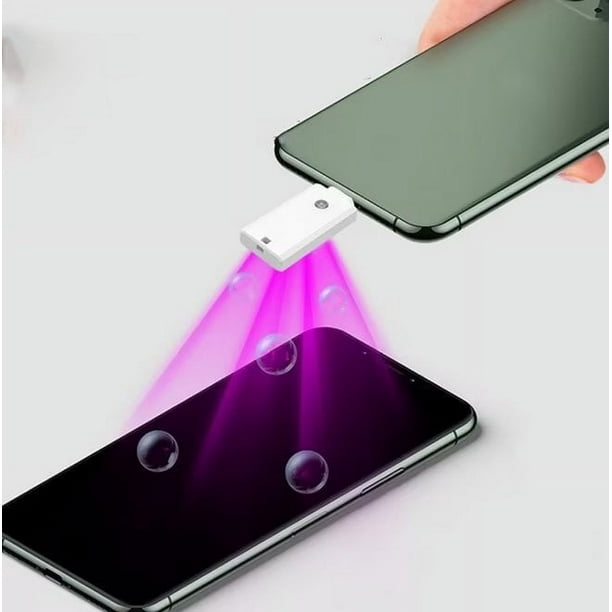 Mini lámpara de desinfección UV, lámpara de desinfección UV portátil, eliminación de ácaros domésticos, interfaz de ozono para teléfono móvil, esterilizador Plug and Play