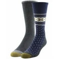 thumbnail image 2 of Gold Toe Mens Lodge 2-Pk. Moisture-Wick Crew Socks Navy Grey 7-12, 2 of 2