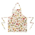 thumbnail image 2 of Autumn Fall Leaves Pattern Apron-Garden Aprons for Women with Pockets-Cotton Linen Waterproof Kitchen Cooking Gardening Aprons Adjustable for Kitchen,Cooking,BBQ and Salon 33"x27", 2 of 7