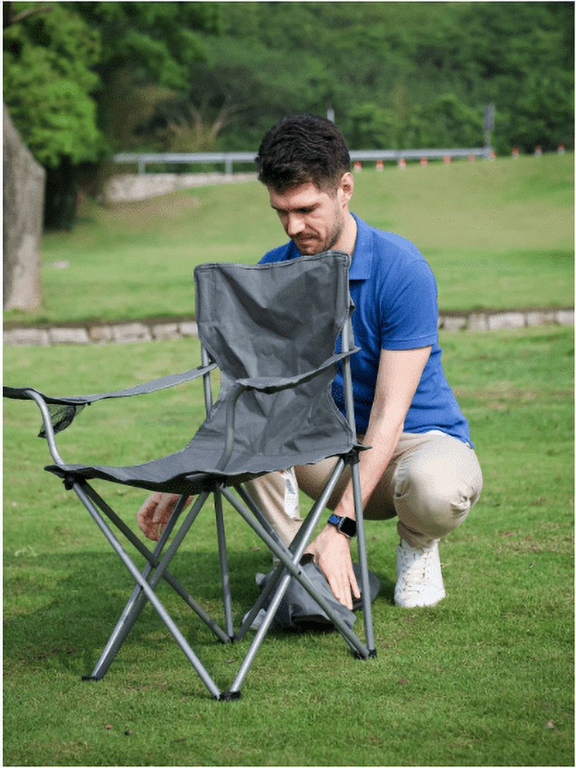 Ozark Trail Quad Folding Camp Chair 2 Pack,with Mesh Cup Holder - image 9 of 17