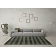 thumbnail image 3 of Ahgly Company Indoor Square Abstract Light Blue Modern Area Rugs, 7' Square, 3 of 4