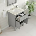 thumbnail image 4 of Eviva Cambridge 24 in. Gray Single Sink Bath Vanity with Bianco Bella Quartz Top and Undermount Porcelain Sink, 4 of 11