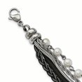 thumbnail image 3 of Stainless Steel Polished Sim. Pearls Faux Leather with 1in Extender Bracelet 7in, 3 of 5