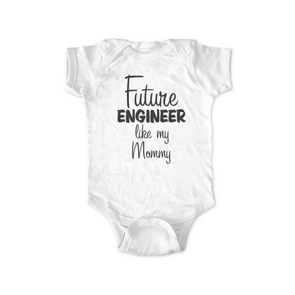 Future Engineer like my Mommy - design2 new baby surprise - wallsparks cute & funny Brand - baby one piece bodysuit - Great baby shower gift!