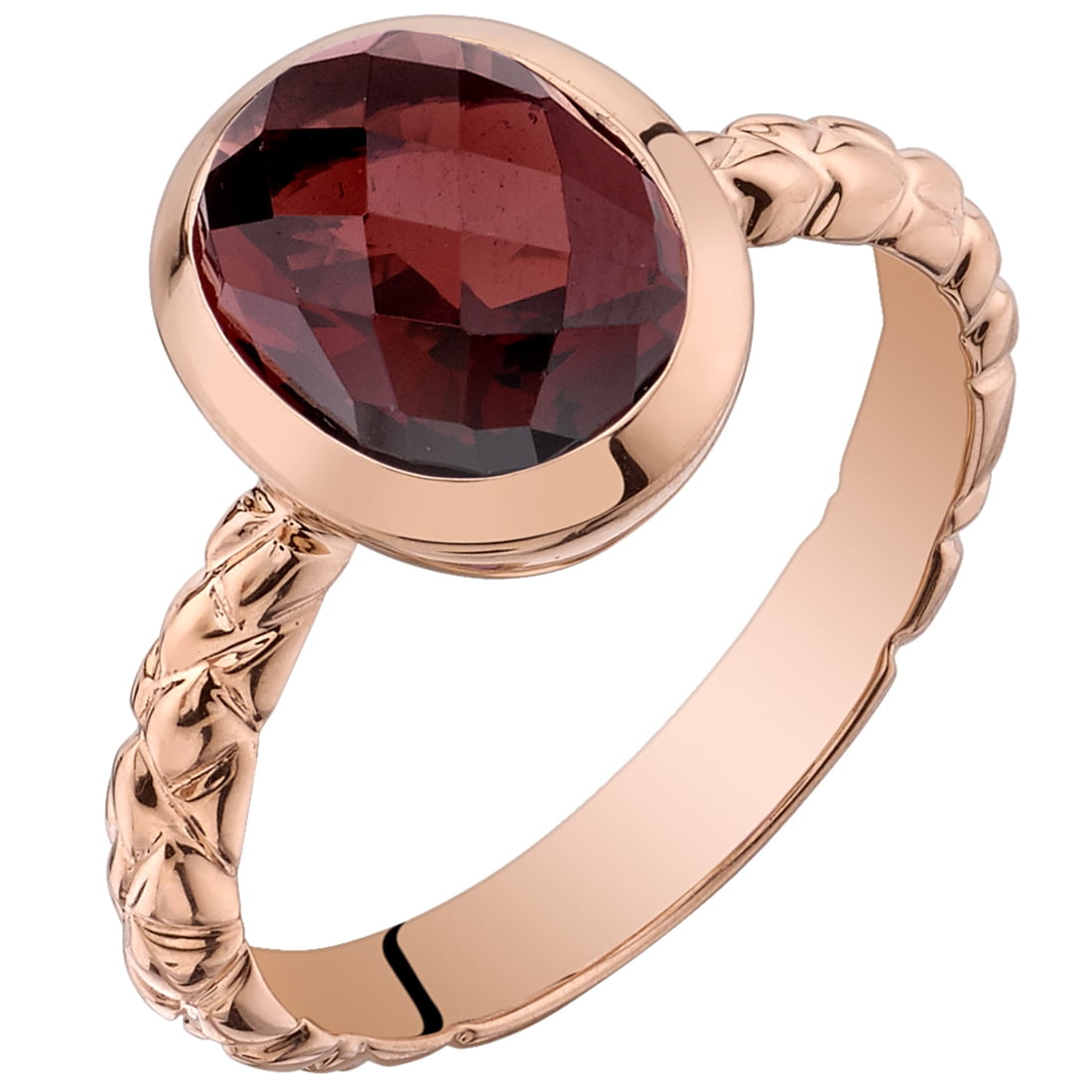 3Ct Heart Cut Red Garnet & Diamond Halo Engagement Ring 14K Rose Gold Finish 