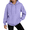 Purple, variant on Womens Solid Trendy Hoodies Fall Casual Long Sleeve Hooded Sweatshirts Loose Comfy Trendy Pullover Tops with Pockets