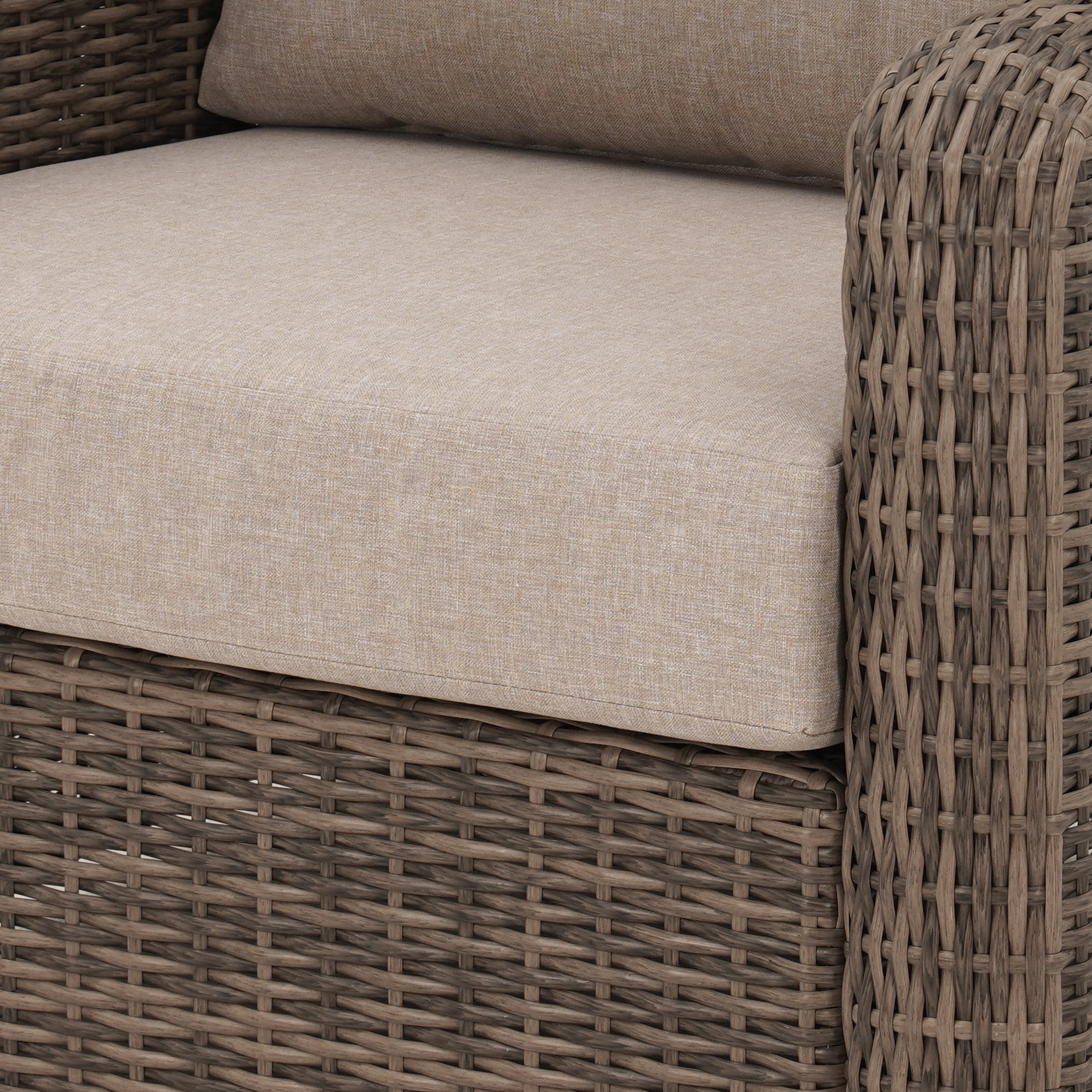 Better Homes & Gardens Hawthorne Park Outdoor Wicker Lounge Chair Set of 2, Beige