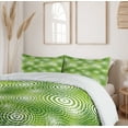 thumbnail image 6 of Ambesonne Abstract Duvet Cover Set, Circular Rounded Eco, 2-Calking, Hunter Green White, 6 of 7