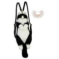 thumbnail image 2 of Mochila de peluche Strade Fareast Limited forma de gato con bufanda rosa, 2 of 8