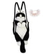 thumbnail image 2 of Mochila de peluche Strade Fareast Limited forma de gato con bufanda rosa, 2 of 5