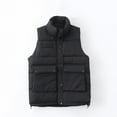 thumbnail image 4 of Pyhlmscde Women's long Quilted Vest hooded sleeveless Button Down puff vest cotton padded jacket winter coat, Winter Clothing for Women, Vest for Women, Puffer Jacket Womens, 4 of 6