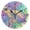 Black, variant on Cartoon Rainbow Colored Sea Turtle Round Wall Clock Silent Analog Battery Operated Gold Pointer Home Decor 9.84" Diameter