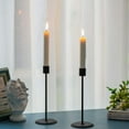 thumbnail image 4 of Candlestick Holders Taper Candle Holders, 2 Pcs Metal Candle Stick Holders Set, Black Matte Candlestick Holders Set Table Decorative Modern Candle Holders for Tapered Candles, 4 of 7