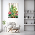 thumbnail image 4 of ZHONGYUTONG Cactus Canvas Wall Art Desert Botanical Painting Succulent Spiny Flower Picture Mexican Artwork Home Decor Framed (12.00" x 18.00"), 4 of 5