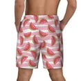 thumbnail image 3 of Kdxio Cute Watermelon Print Men's Swim Trunks with Compression Liner 7 Inch Inseam Quick Dry Swim Shorts, 3 of 7