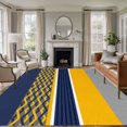 thumbnail image 2 of Area Rug 60×96in, Blue Yellow Gray Line Floor Carpet Living Room Rug, Abstract Geometric Stripe Non-Slip Welcome Mat Indoor Rugs for Bedroom Dining Room, 2 of 9