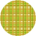 thumbnail image 1 of Ahgly Tapis Rond Lavable en Machine Intérieur Transitionnel Orange Or, 6 Pieds Rond, 1 of 7