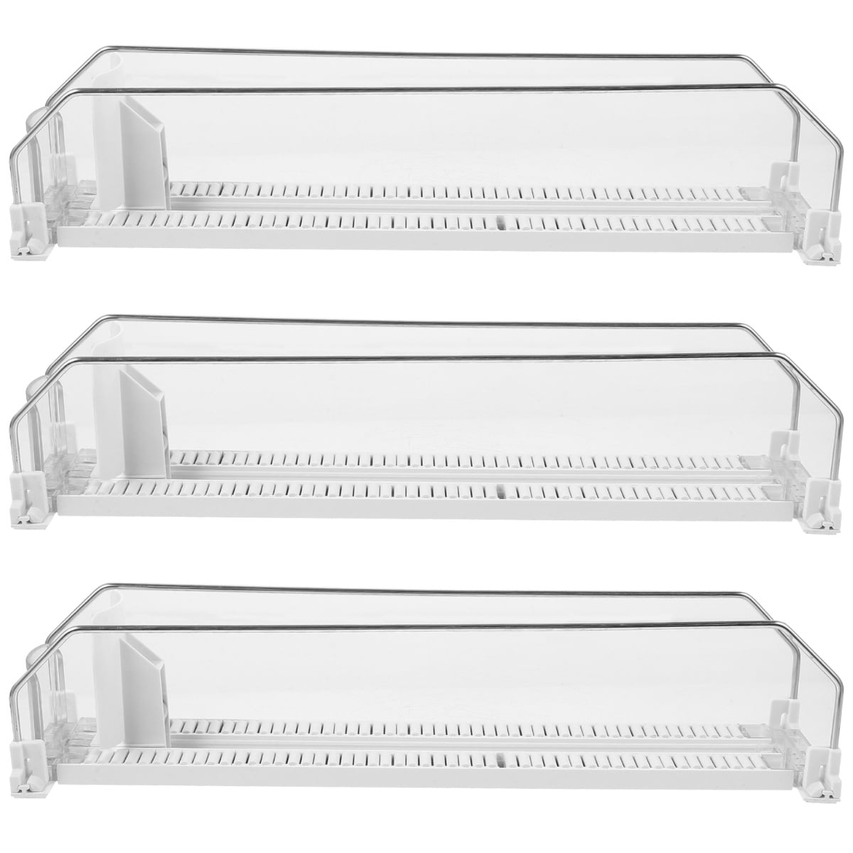 3 Count Beverage Shelf Glide Drink Pusher Can Organizer for Fridge Drinks