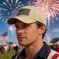 thumbnail image 3 of USA Flag Baseball Cap 250th Anniversary Trucker Hat Father Dad Mother Mom Adjustable Sportswear Hat for Men Women Adults, 3 of 6
