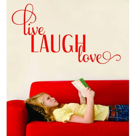Custom Wall Decal Sticker Live Laugh Love Life Quote 12x18