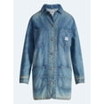 thumbnail image 5 of Kacey Lee Women's Denim Chore Dress with Long Sleeves, Sizes S-XXL, 5 of 5