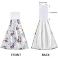 thumbnail image 4 of SKYSONIC Floral Pattern Pretty Flowers Printing Roses 2Pcs Hanging Hand Towels with Hanging Loop, Absorbent Bathroom Hand Towels Soft Thick Dish Cloth Hand Towels for Kitchen Bathroom, 12"x17", 4 of 6