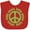 Red, variant on Inktastic Peace Baby Boys or Girls Baby Bib
