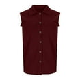 thumbnail image 6 of APEXFWDT Women's Lightweight Corduroy Vest - Collared Button-Down Sleeveless Casual Jacket for Spring Layering & Outdoor Picnics,L,Wine, 6 of 8