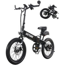 Gotrax F1V2 20" Adult Folding Electric Bike, 50 Mile Long Range, 48V 10.4Ah Battery, 20MPH Speed, Compact & Portable, Black