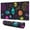 Neon Halloween Pattern, variant on Long Mouse Pads for Desk,Occult Halloween Pattern Desk Mats on Top Of Desks, Desk Mouse Pad Extra Large with 3mm Non-Slip Base and Stitched Edge for Gaming,Office,Work,Home 31.5x11.8in