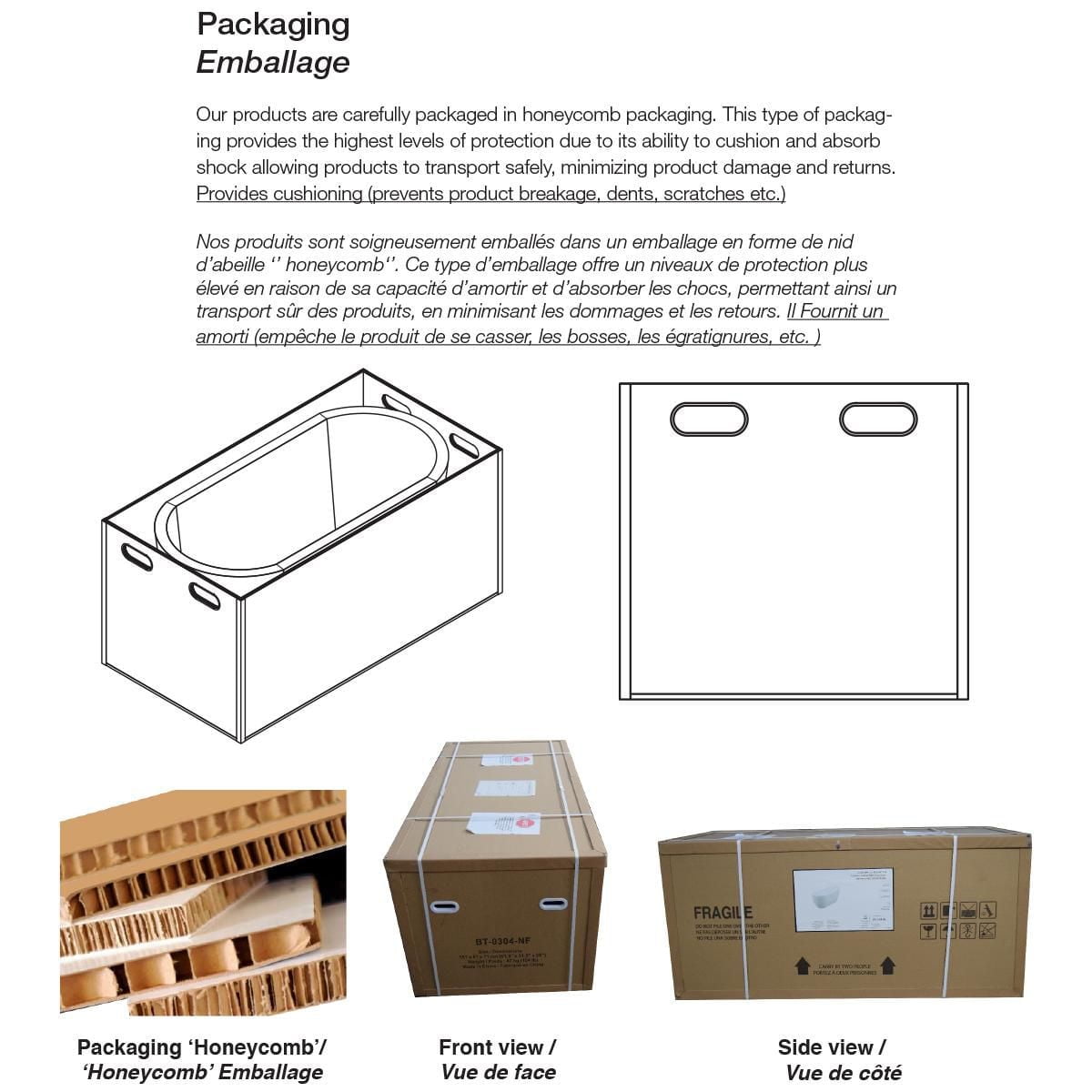 A&E Bain et Douche DORYA-BLK BAIN AUTOPORTANTE