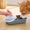 thumbnail image 6 of Pet Food Container, Blue Silicone Two Compartment Travel Storage, 6 of 7